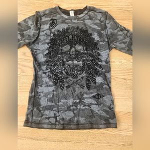 Affliction Mens long sleeve camo thremal shirt Large